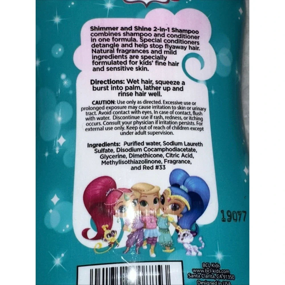 Nickelodeon Shimmer and Shine 2-in-1 Shampoo Strawberry Sparkle 8oz 2pk